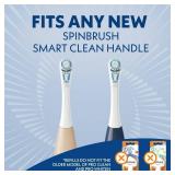 Spinbrush Smart Clean Replacement Heads, Battery Powered Electric Toothbrush Refills for Adults, Soft Bristles, 2 Count