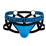 JOCKMAIL Mesh Breathable Jockstrap Athletic Supporters for Men Jock Strap Male Underwear Blue, XL