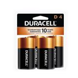 Duracell Coppertop D Batteries, 4 Count (Pack of 1), D Battery with Long-lasting Power, All-Purpose Alkaline D Battery for Household and Office Devices