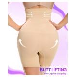 SIMIYA Shapewear Tummy Control Shorts for Women, 5-IN-1 Body Shaper High Waisted Girdle Boyshort Slip Short for Under Dresses Size- Medium