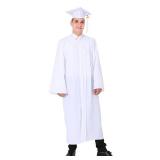 GraduationMall Matte Graduation Gown Cap Tassel Set 2025 for High School and Bachelor White 54(5