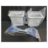 Teenyyou 2 Pcs Skimmer Pump Basket Compatible with Spx1600m and Skimmer Handle Basket Hook Kit Compatible with Hayward Sp2607x10/sp2615x20xe/sp1615x20 White Replacement Filter