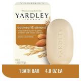 Yardley Oatmeal and Almond Bar Soap, Oatmeal & Almond, 4 Ounce