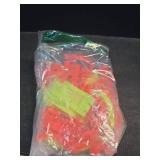 Kaei&Shi Sexy Bra And Panty Sets,Glow In The Dark Blacklight Choker Lingerie For Women,Underwire Strappy Thong Sheer Matching 4 Piece Sexy Lingerie Set Petite Boudoir Neon Orange And Green X-Small