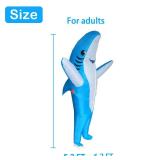 Poptrend Adults Inflatable Halloween Costumes Blow Up Blue Shark Costume for Halloween, Birthday Gift Cos Play Party(Blue Shark, One Size)