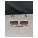 DUCO Aviator Sunglasses For Men Polarized Sunglasses Men UV Protection Carbon Fiber Temple Mens Sun glasses For Driving 3051 (Gold Frame Brown Lens)