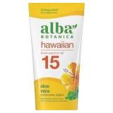 Alba Botanica Hawaiian Sunscreen Lotion  SPF 15  Aloe Vera  3 fl oz (89 ml)