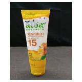 Alba Botanica Hawaiian Sunscreen Lotion  SPF 15  Aloe Vera  3 fl oz (89 ml)