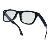 Classic Square Light Tinted Driving Glasses for Women Men Anti Glare Polarized Grey Lightly Tinted Sunglasses for Dawn/Dusk (S19-black light gray, Gray)