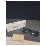 Classic Square Light Tinted Driving Glasses for Women Men Anti Glare Polarized Grey Lightly Tinted Sunglasses for Dawn/Dusk (S19-black light gray, Gray)