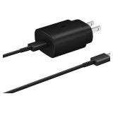 USB C Charger-25W PD Wall Charger Fast Charging for Samsung A23/A23 5G/A24 4G/A33 5G/A34/A52/A52 5G/A52s g/A53 5G/A54/A55/A70/A70s/A71 and Note Series with 4ft Type C to C Cable - Black