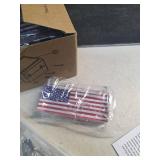Ahaorigin American Flag Decorations Solar Fence Lights, 6 Pack UAS Flag Solar Lights Outdoor for Fence with RGB & Warm White Mode, Waterproof Deck Fence Lights Solar Powered for Patriotic Decor