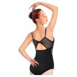MOLLDAN Women Dance Camisole Leotards,Adjustable Straps,Front Breast Lining,Mesh Hollow Back(QT23905-06-M)