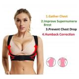 JOYSHAPER Chest Brace Up for Women Posture Corrector Bra Open Front Shaper Back Support Vest Size- 3X