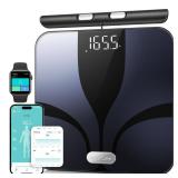 Posture Scale for Body Weight and Fat, Digital Bathroom Scale BMI Weighing Bluetooth Body Fat Scale, 8 Electrode Smart Body Fat Scale, Full Body Composition Analyzer with Voice Prompt