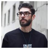 PORADAY Blue Light Blocking Glasses for Women Men 70s Retro Square Aviator Eyeglasses Rectangle Computer Eyewear(Clear Green)