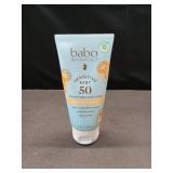 Babo Botanicals Sensitive Baby Mineral Sunscreen Lotion SPF50 - Natural Zinc Oxide - Face & Body - Fragrance-Free - Water-Resistant - EWG Verified - Vegan - Extra Sensitive Skin - For Babies & Kids