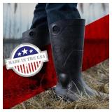 DUNLOP Protective Footwear, Chesapeake plain toe Black Amazon, 100% Waterproof PVC, Lightweight and Durable, 8677577.11, Size 11 US