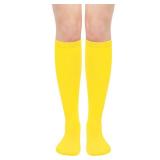 Sarfel Yellow Knee High Socks Long Yellow Socks Women Neon Outfit for Womens Tube Sock Neon Accessories Knee High Stockings