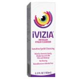 iVIZIA Micellar Eyelid Cleanser for Sensitive Eyelid Cleansing, BAK-Preservative-Free, Rinse-Free, Gently Removes Makeup, 3.3fl oz Bottle