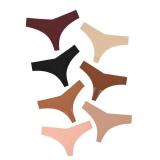 DEANGELMON Seamless Thongs for Women No Show Thong Underwear Women Comfortable Multiple Pack (7P3,XL)