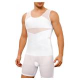 TAILONG Mens Shapewear Tummy Control Full Body Shaper Sleeveless Compression Shirt Men Bodysuit Fajas Para Hombres White, 2X