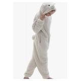 Snug Fit Unisex Adult Onesie Pajamas, Flannel Cosplay Animal One Piece Halloween Costume Sleepwear Homewear Size- XS