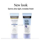 Neutrogena Ultra Sheer Dry-Touch Sunscreen Lotion SPF 70, Broad Spectrum, Water Resistant 80 Min, Oil-Free, Oxybenzone-Free, Non-Comedogenic, Matte Finish, Body Sunscreen, Travel Size 3 Fl Oz