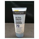 Neutrogena Ultra Sheer Dry-Touch Sunscreen Lotion SPF 70, Broad Spectrum, Water Resistant 80 Min, Oil-Free, Oxybenzone-Free, Non-Comedogenic, Matte Finish, Body Sunscreen, Travel Size 3 Fl Oz