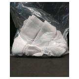 BomKinta Pilates Socks with Grips for Women Yoga Grippy Slouch Scrunch Sock Slipper Socks for Barre Workout Hospital Size 5-11 3 Pairs All White