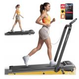 Walking Pad Treadmill with Incline, 2 in 1 Foldable Treadmills for Home Small Office, 300lbs Portable Compact Under Desk Treadmill (not working) - Retail: $140