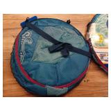 Pack of 4 SwimWays Spring Float Papasan Inflatable Pool Lounger with Hyper-Flate Valve - Aqua: 1 Person Capacity - Retail: $120