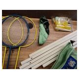 Badminton Set - Sun Squad: 4 Racquets, Storage Bag, Lawn Sports for Adults
