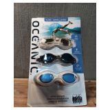 Oceanic One Size Fits Most Swim Goggles, 3 Count