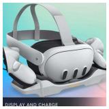 PowerA Charging Station for Meta Quest 3 / 3S  VR Headset Charger  Controller Charger  Rechargeable Controller Batteries up to 30 Hours per Charge  USB-C Powered - Retail: $90