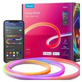 Govee RGBIC Neon Rope LED Light 6 million DIY color options  64 preset scene modes  and 11 music modes Corded Electric 6.5ft (SEE DETAILS) - Retail: $62