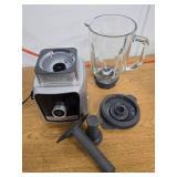 Gourmia Digital Blender with 8 Total Blend Programs, 4 Speeds & Round-Plated Tamper Gray: 1500W, Crushes Ice, Smoothie Maker - Retail: $58