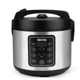 Aroma 20 Cup Digital Multicooker & Rice Cooker - Stainless Steel: 5 Settings, Automatic Keep Warm, Nonstick, 700W - Retail: $106