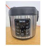 Aroma 20 Cup Digital Multicooker & Rice Cooker - Stainless Steel: 5 Settings, Automatic Keep Warm, Nonstick, 700W - Retail: $106