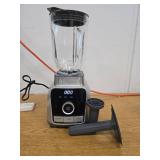 Gourmia Digital Blender with 8 Total Blend Programs, 4 Speeds & Round-Plated Tamper Gray: 1500W, Crushes Ice, Smoothie Maker - Retail: $58