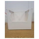 Metal Bin Small Open Front Ivory -Brightroom