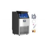 Commercial Ice Maker Machine, 100lbs/24H Ice Maker Machine with 33lbs Storage Capacity, 45 Ice Cubes in 15 Minutes, LED Digital Display Freestanding Self-Cleaning for Bar Office Restaurant - Retail: $