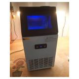 Commercial Ice Maker Machine, 100lbs/24H Ice Maker Machine with 33lbs Storage Capacity, 45 Ice Cubes in 15 Minutes, LED Digital Display Freestanding Self-Cleaning for Bar Office Restaurant - Retail: $
