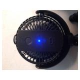 4 in. Personal Octopus Clip on Fan in Black