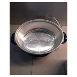 Crock-Pot 7qt Cook & Carry One Touch Programmable Slow Cooker Poseidon Blue: Locking Lid, Dishwasher-Safe Parts - Retail: $50