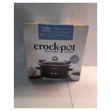 Crock-Pot 6qt Cook & Carry One Touch Programmable Slow Cooker Matte Black: Locking Lid, Removable Stoneware Pot;