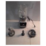 Gourmia Digital Blender with 8 Total Blend Programs, 4 Speeds; Round-Plated Tamper Gray: 1500W, Crushes Ice, Smoothie Maker (SEE DETAILS)