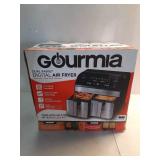 Gourmia 10-Qt. Dual Basket Digital Air Fryer with Smart Finish & Match Cook Black Stainless Steel: Dishwasher-Safe Parts - Retail: $130