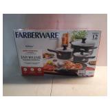 Farberware Reliance 12pc Nonstick Aluminum Cookware Set with Prestige Tools Black: Pot & Pan Set, Even-Heating, Dishwasher-Safe