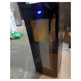 10.7 in. Wine Cooler 12 Bottle Freestanding Wine Refrigerator with Door Lock, Black - Retail: $179